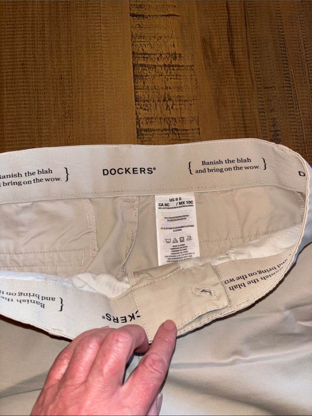 Dockers tan Classic khaki Straight-Leg Pants 8 S EUC! - Picture 2 of 6